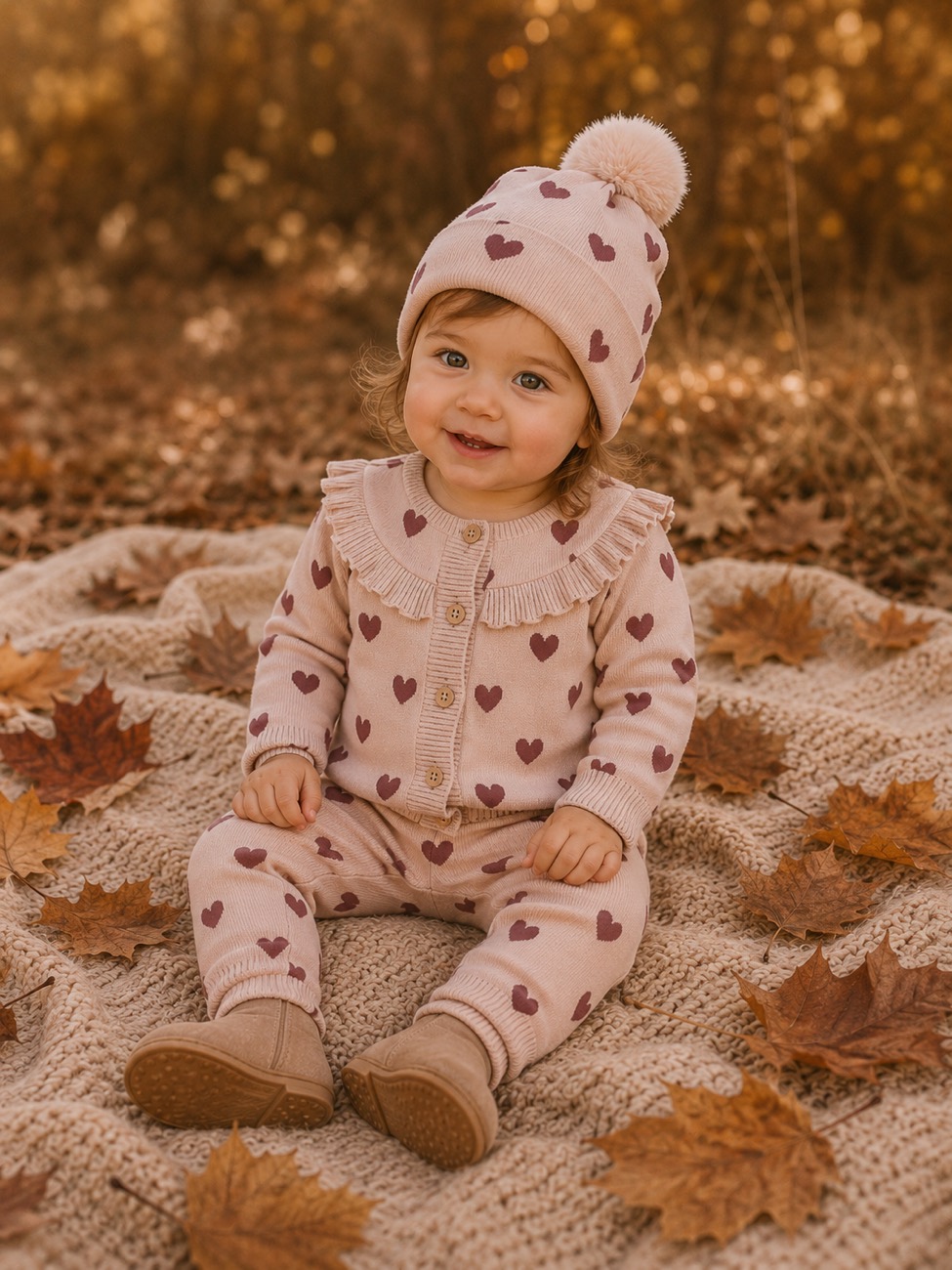 RZ Baby heart-print set